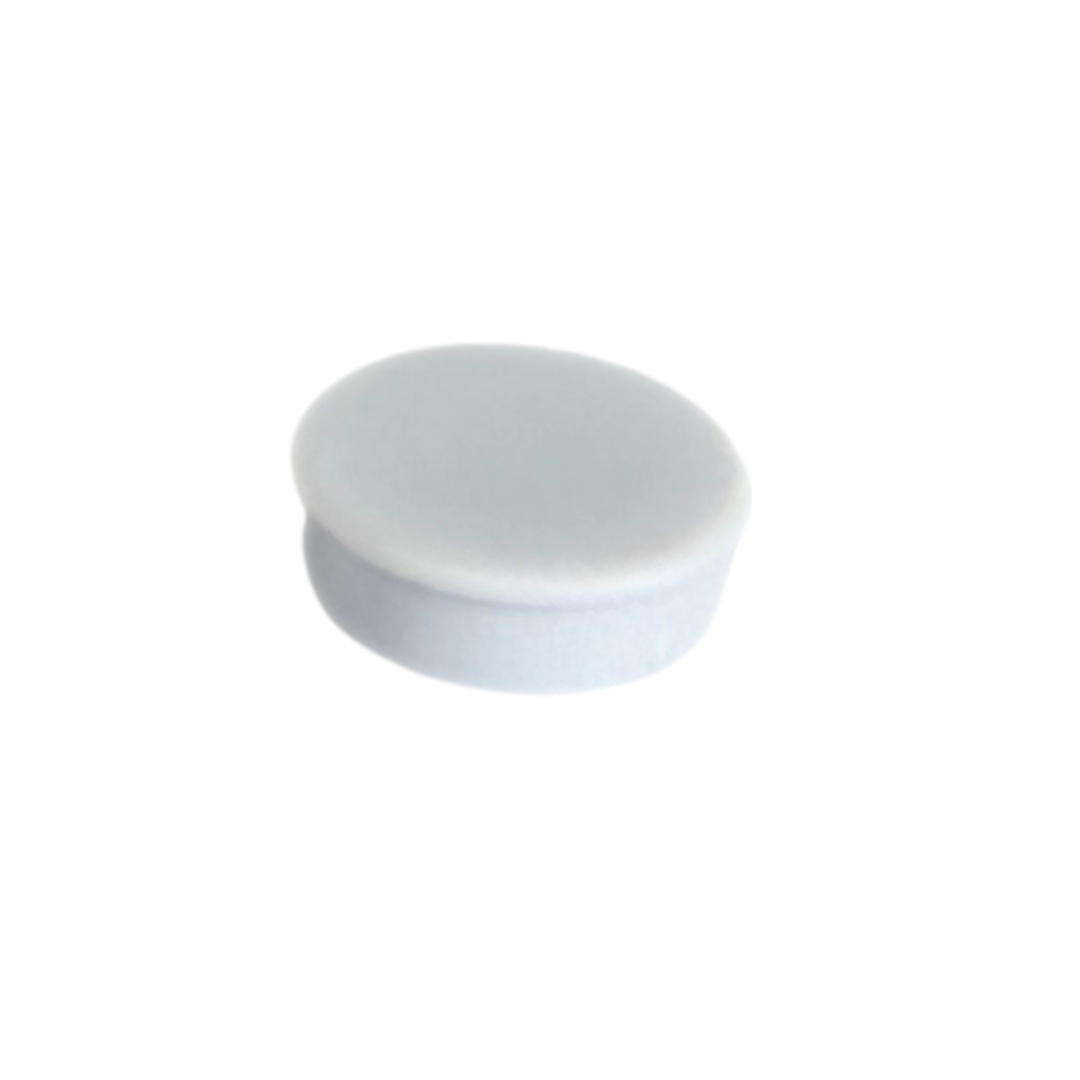 Haftmagnet 24x8mm in Weiß hält Notizen am Kühlschrank