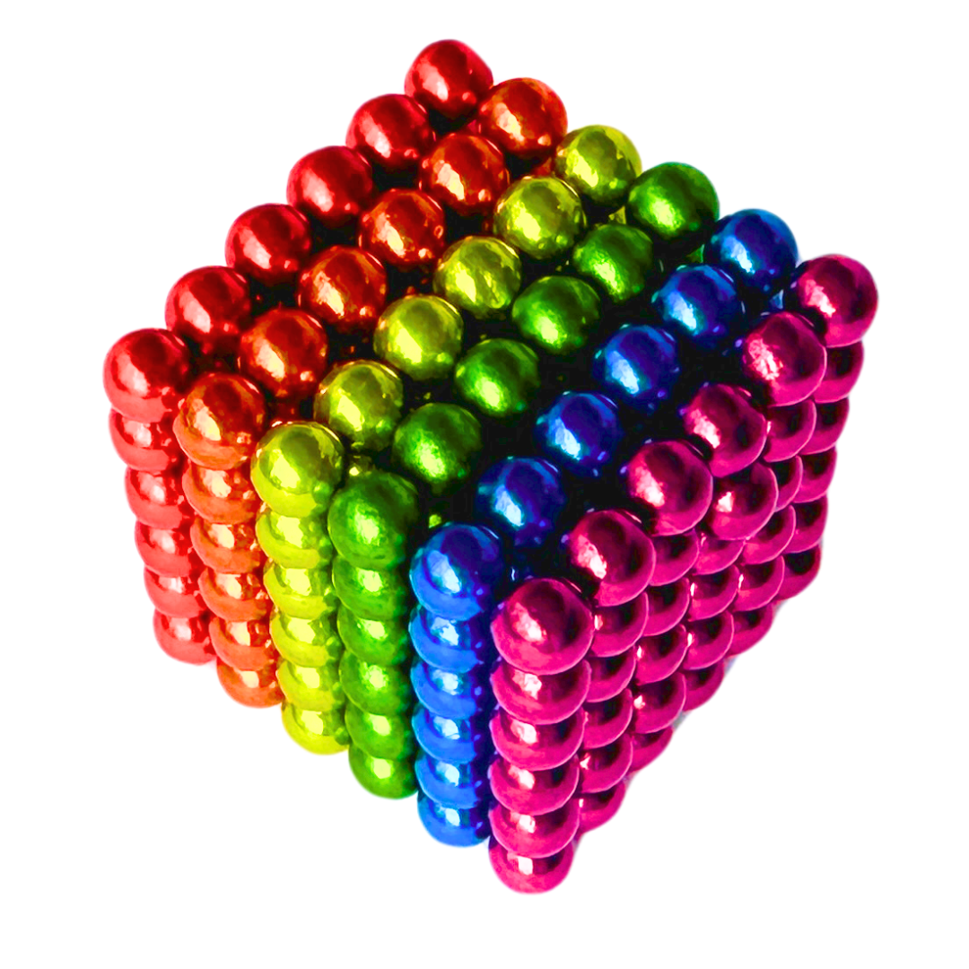 Würfelform aus 5 mm Magnetkugeln – DIY Konstruktionsspielzeug