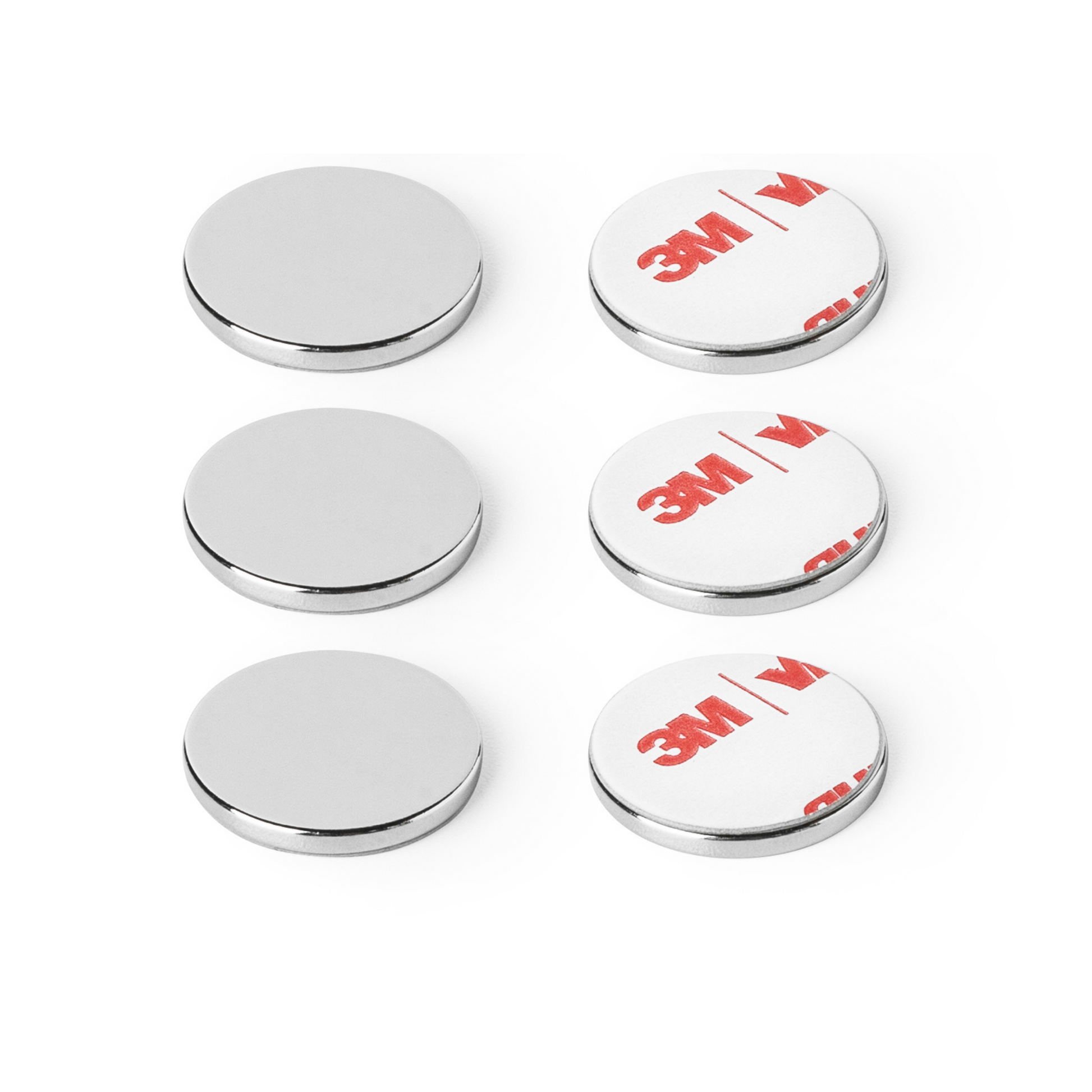 Selbstklebender Neodym Magnet rund – Ø 8mm x 0,75mm, 370g Haftkraft