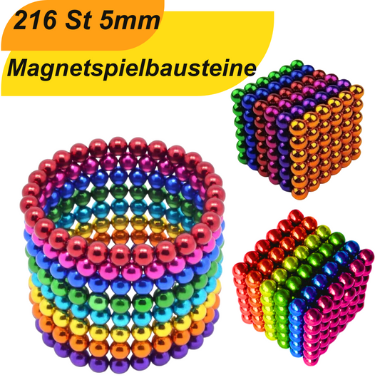 Magnetisches 3D Puzzle mit farbigen Kugeln – kreative Formen gestalten