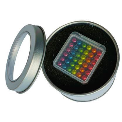 Magnetische Bausteine – bunte Kugeln in Regenbogenfarben, 216 Stück