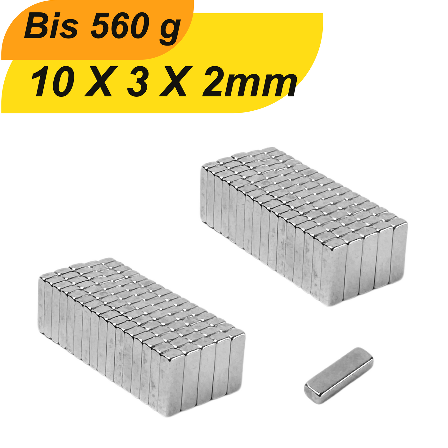 Neodym Magnet 10mm x 3mm x 2mm Supermagnete hohe Haftkraft Quadermagnete