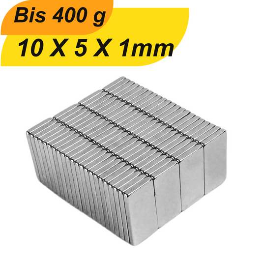 Neodym Magnet 10mm x 5mm x 1mm Supermagnete hohe Haftkraft Quadermagnete