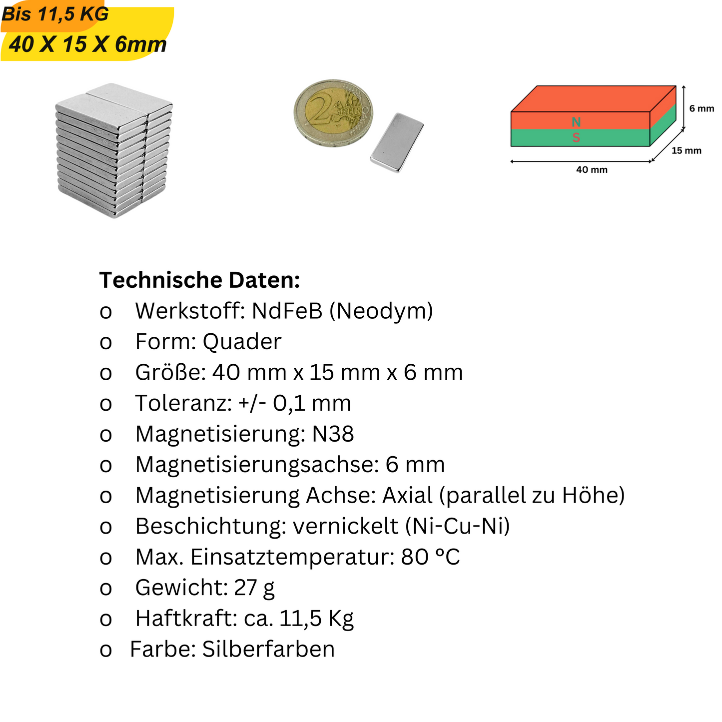 Hochwertige Blockmagnete aus Neodym – perfekt für industrielle und private Nutzung