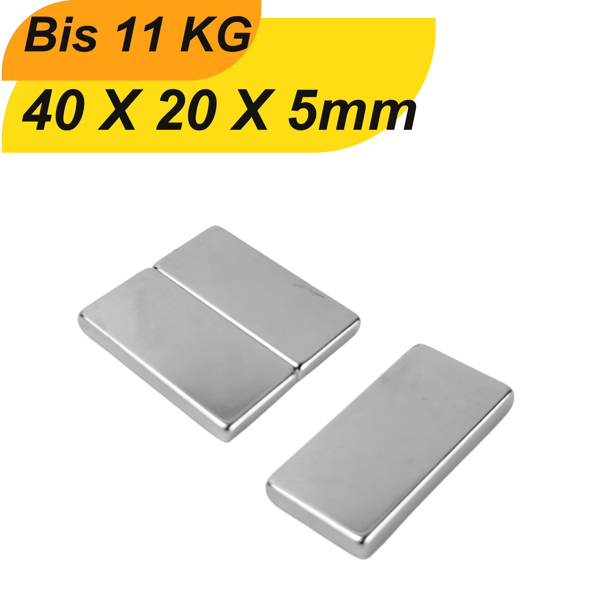 Neodym Magnet 40mm x 20mm x 5mm Supermagnete hohe Haftkraft Quadermagnete