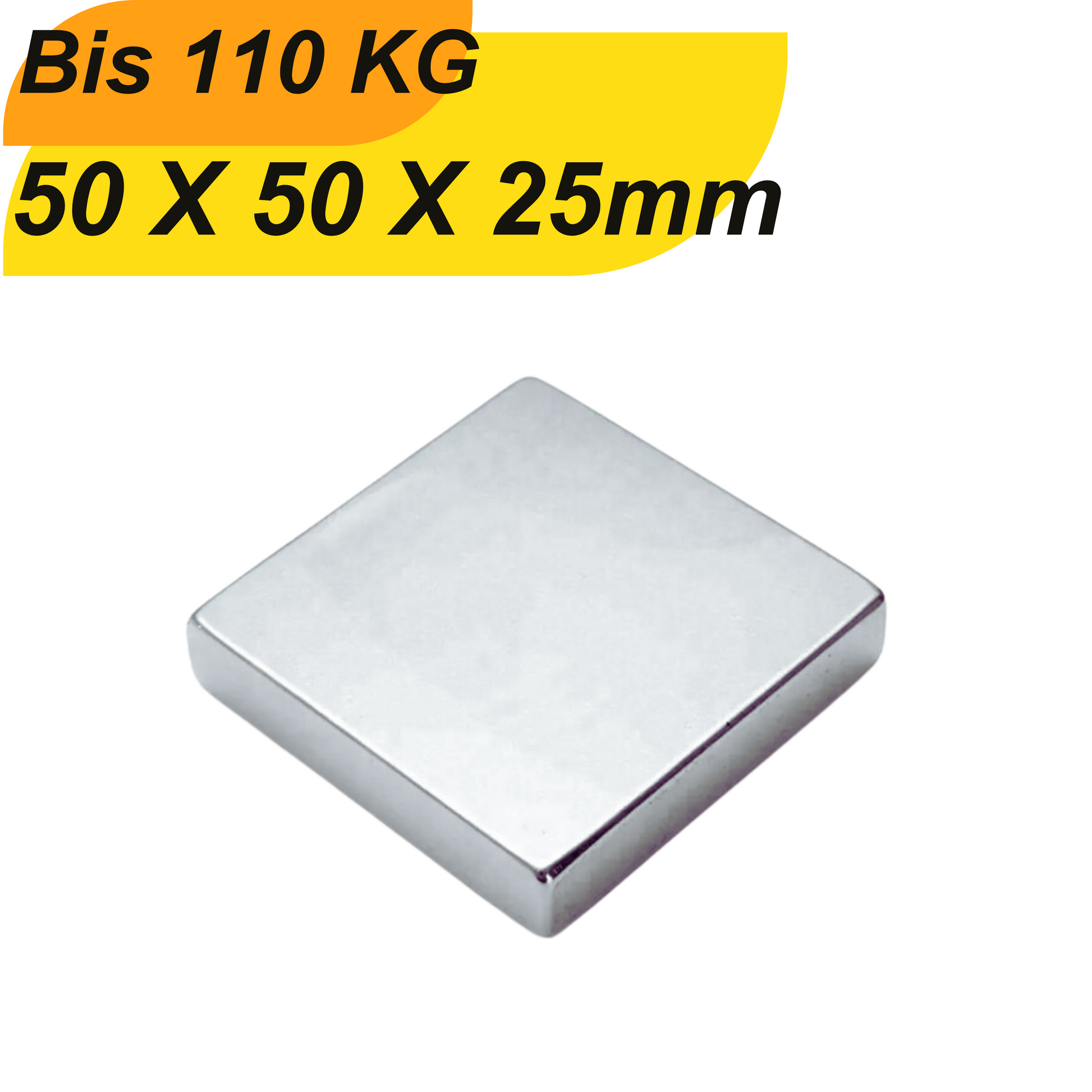 Neodym Magnet 50mm x 50mm x 25mm Supermagnete hohe Haftkraft Quadermagnete
