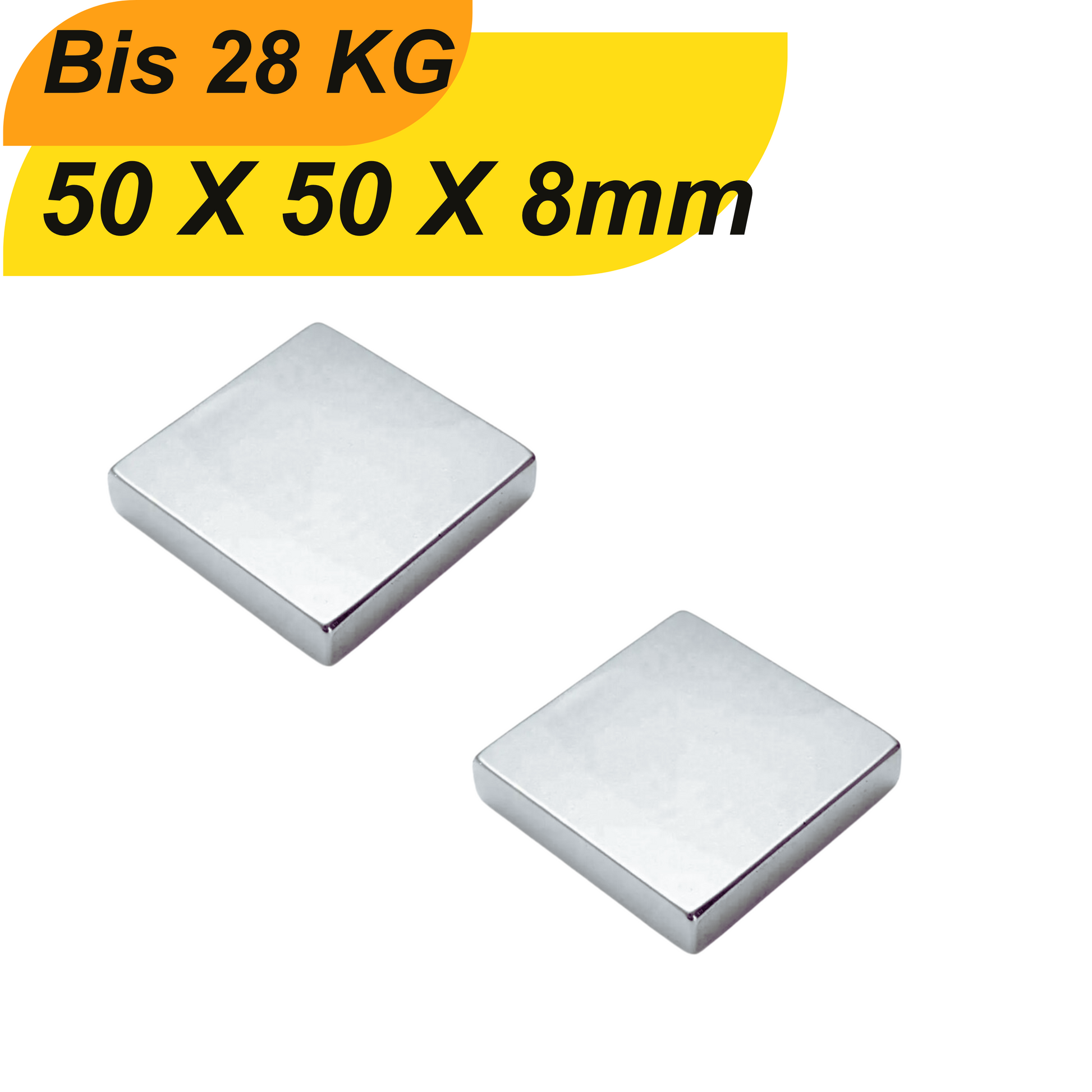 Neodym Magnet 50mm x 50mm x 8mm Supermagnete hohe Haftkraft Quadermagnete
