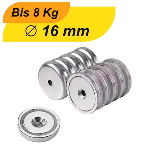 Magnet zum Anschrauben mit hoher Tragkraft – Senkbohrung
