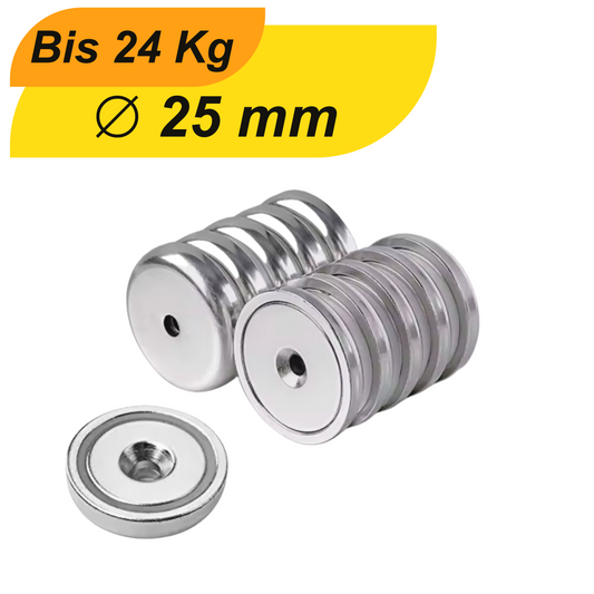 Topfmagnet mit Schraubloch für industrielle Anwendungen