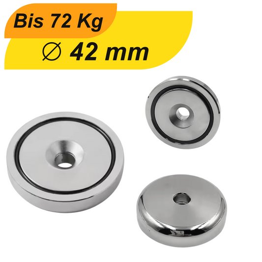 Topfmagnet Neodym mit Loch – Befestigungsmagnet für Möbel