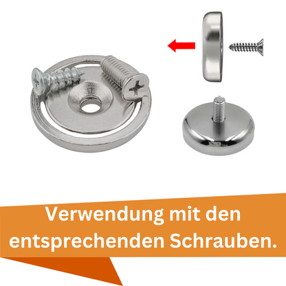 Superstarker Magnet mit Bohrung für sichere Fixierung