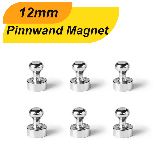 Pinnwand Magnet Ø12 mm x H16 mm Neodym Magnete bis 9 KG Zugkraft Kegel Magnettafel