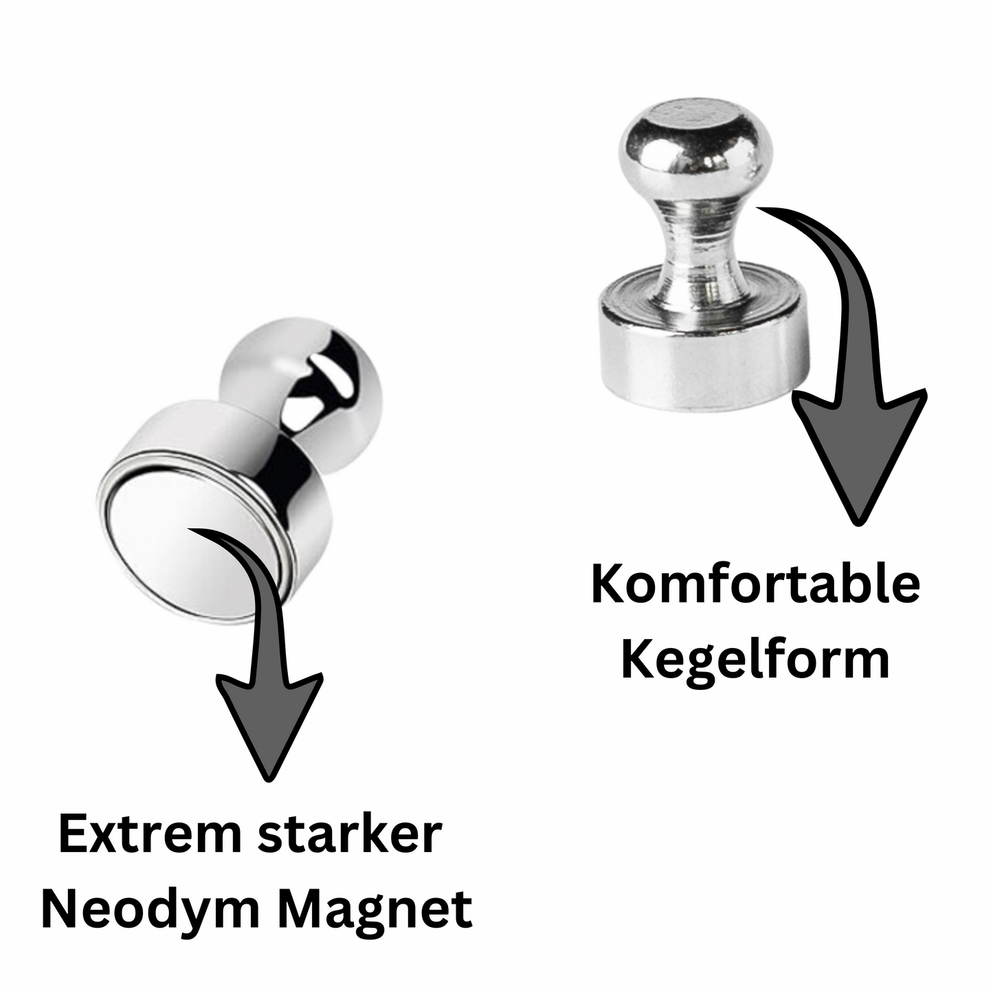 Magnetknopf in Blau für Notizen und Fotos