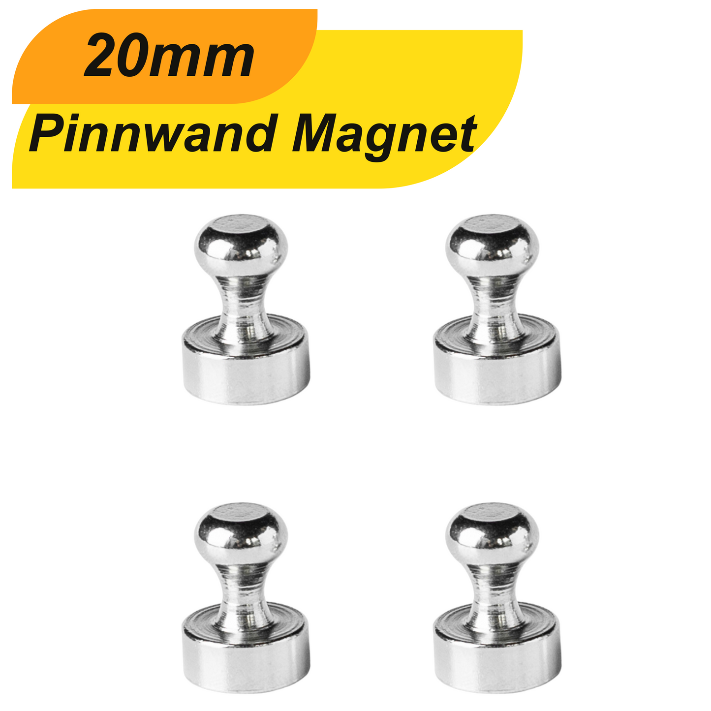 Pinnwand Magnet Ø20 mm x H25 mm Neodym Magnete bis 9 KG Zugkraft Kegel Magnettafel