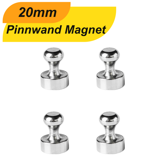 Pinnwand Magnet Ø20 mm x H25 mm Neodym Magnete bis 9 KG Zugkraft Kegel Magnettafel